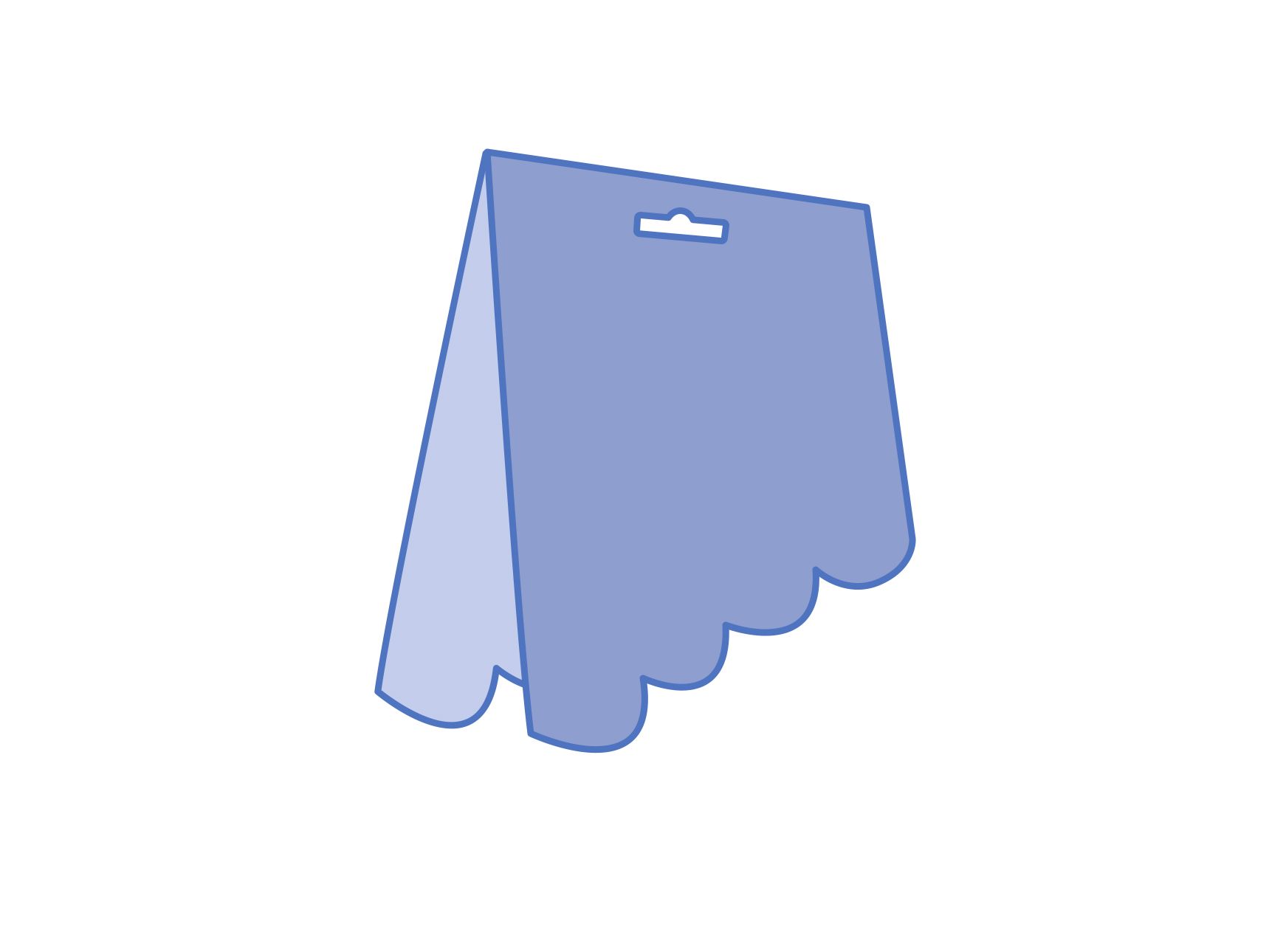 Shaped bag closer hanger